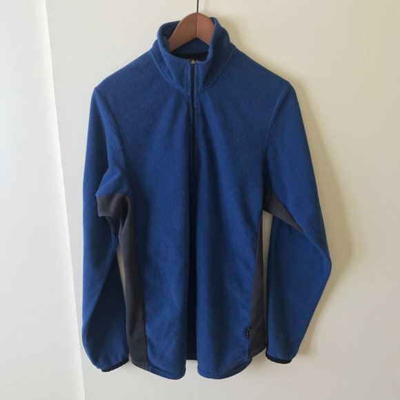 Nike Mens Fleece 1/2 blue pullover shirt M - Picture 2 of 7